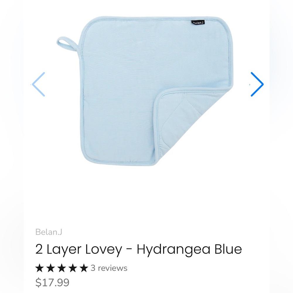 Belan.J 2 Layer Lovey in Light Blue